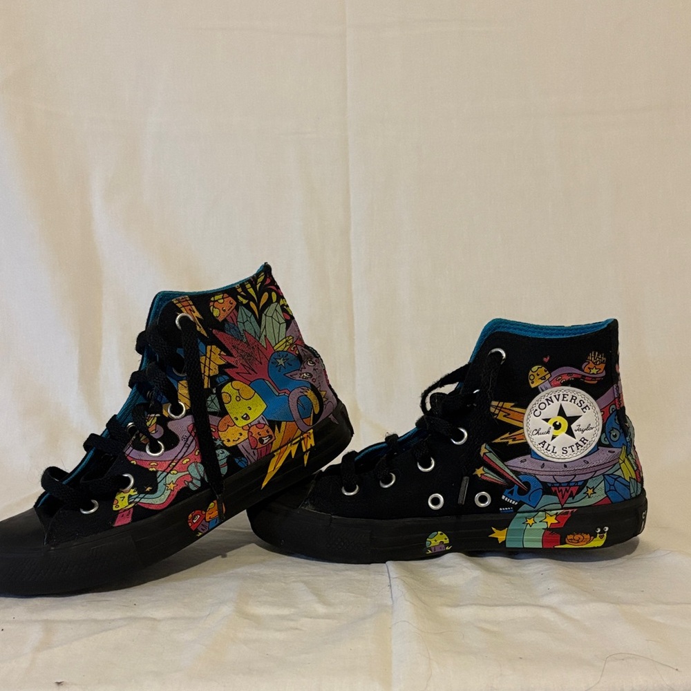 Converse Kids High-Tops - Black with Colorful Graphics
